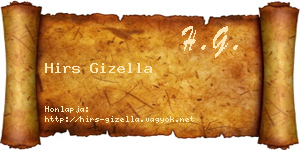 Hirs Gizella névjegykártya