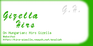 gizella hirs business card